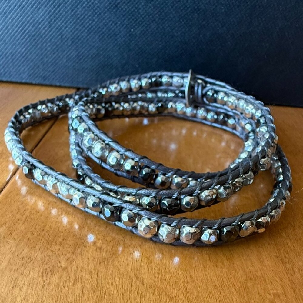 Gray wrap bracelet